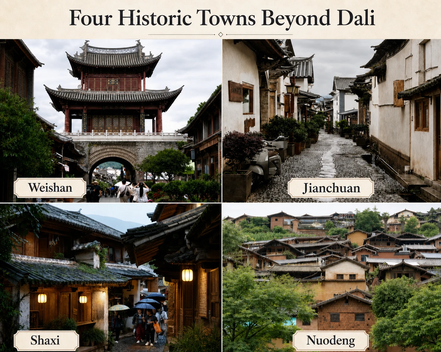 Which Dali Ancient Town? Shaxi vs Weishan vs Jianchuan vs Nuodeng